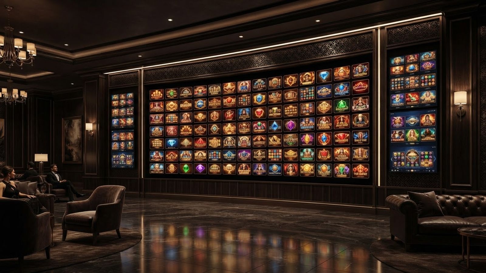 Sélection de jeux du casino BetZino sur grand écran